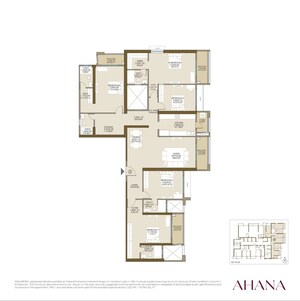 Floor Plan in 3 BHK Apartment at Malad East – for Sale