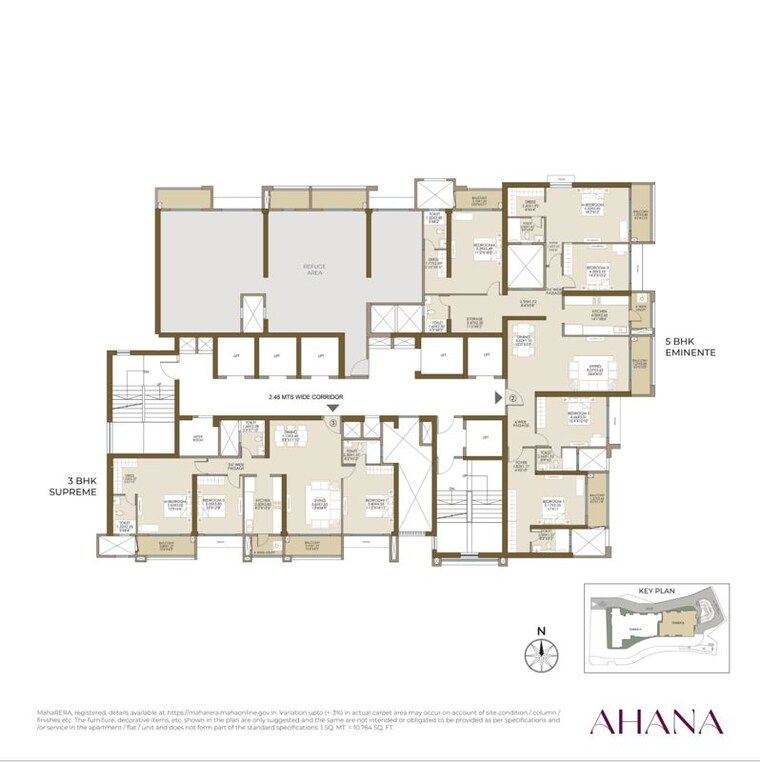 Floor Plan, malad east 3 Bedroom 1300 Sq.Ft. Apartment In Malad East Mumbai 10543721