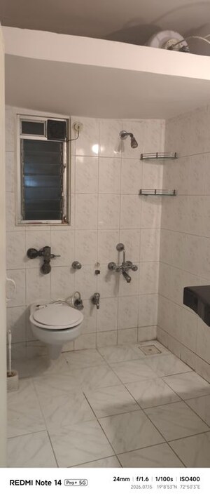 Bathroom in 3 BHK Apartment at Serenity Tower, Andheri West – for Rent