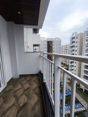 Balcony in 3.5 BHK Apartment at Ambience Courtyard, Manikonda – for Rent