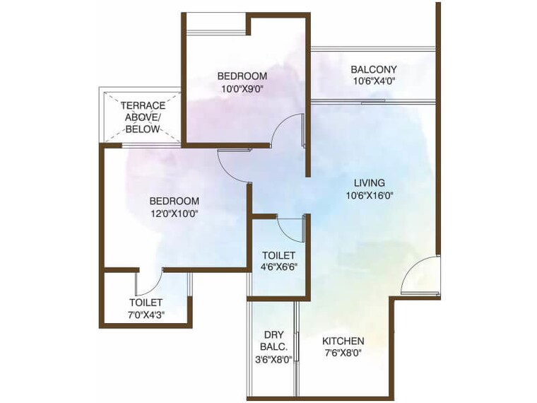 Floor Plan, karma-rejoice 2 Bedroom 1018 Sq.Ft. Apartment In Undri Pune 10541427