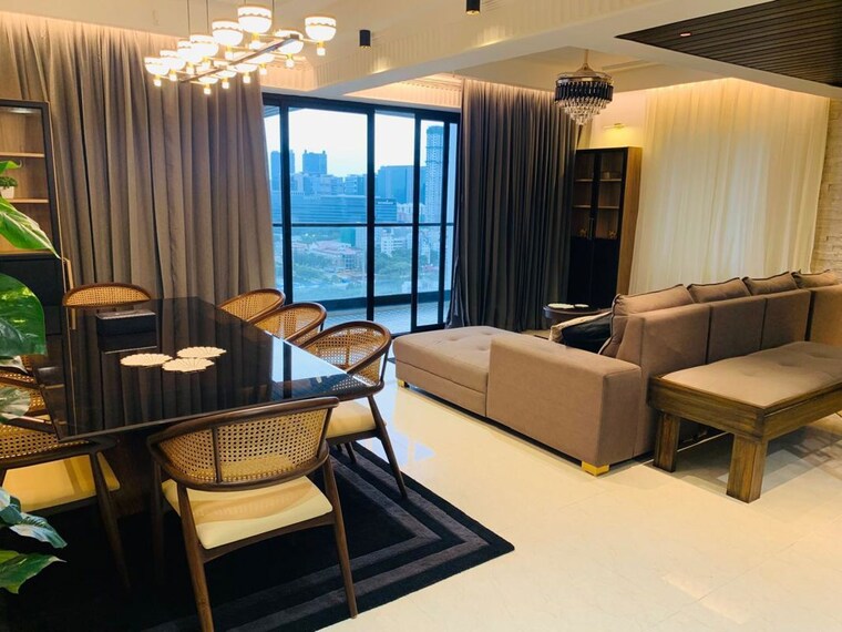 Living Room, vasavi-gp-trends 4 Bedroom 3200 Sq.Ft. Apartment In Nanakramguda Hyderabad 10544115