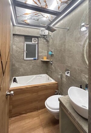 Bathroom in 2 BHK Apartment at Hiranandani Estate, Ghodbunder Road – for Rent
