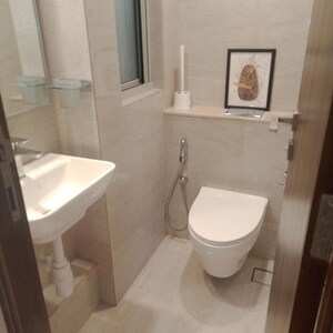 Bathroom in 1 BHK Apartment at Hiranandani Regent Hill, Powai – for Rent