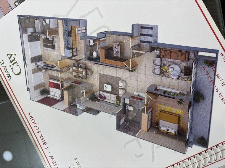 Floor Plan, uchdpl-veridia-oakwood-enclave 4 Bedroom 2385 Sq.Ft. Apartment In Wave City Ghaziabad 10544268