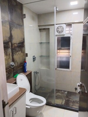 Bathroom in 3 BHK Apartment at Evershine Grandeur, Malad West – for Rent