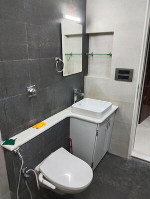 Bathroom in 3 BHK Apartment at Evershine Grandeur, Malad West – for Rent