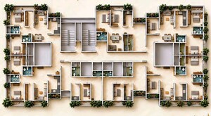 Floor Plan in 2 BHK Apartment at Mallika CHS, New Panvel – for Sale