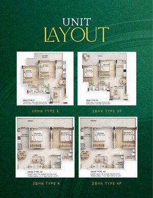 Floor Plan in 3 BHK Apartment at Ycon Platinum Heights, Pataudi – for Sale