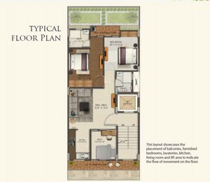 Floor Plan in 2.5 BHK Builder Floor at JMS Primeland, Sector 95a – for Sale