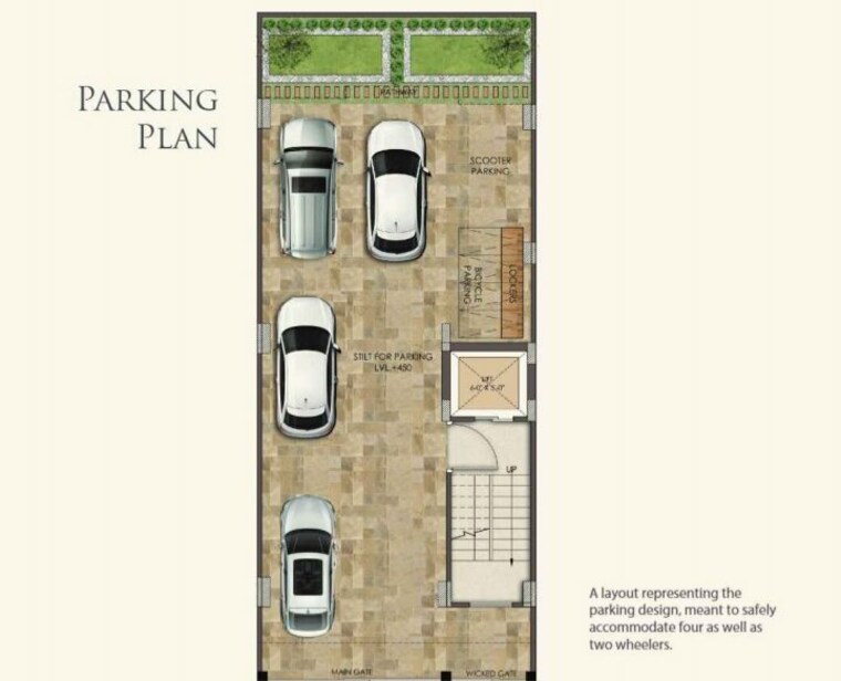 Floor Plan, jms-primeland 2.5 Bedroom 120 Sq.Yd. Builder Floor In Sector 95a Gurgaon 10544733
