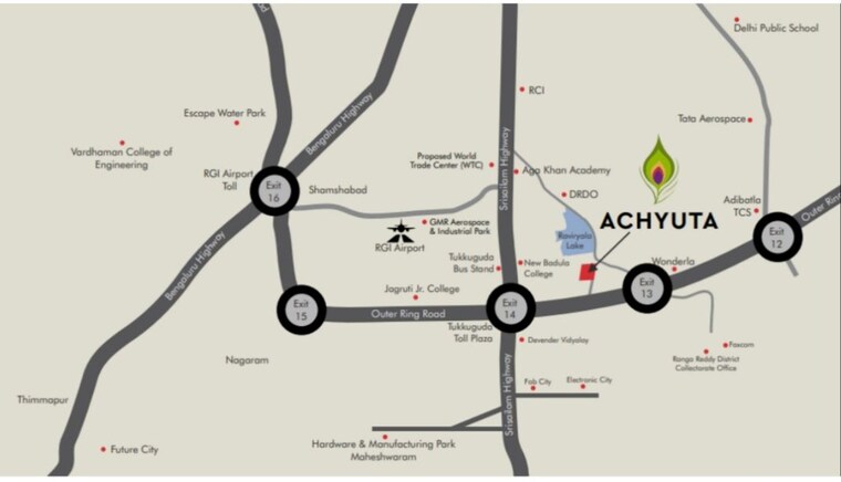 Map Location, tukkuguda 4 Bedroom 3800 Sq.Ft. Villa In Tukkuguda Hyderabad 10544976