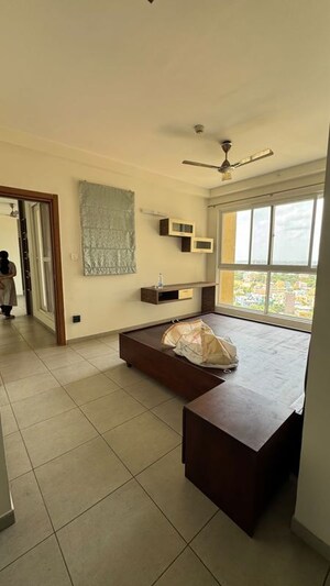 Living Room in 3.5 BHK Apartment at Bhartiya Nikoo Homes, Thanisandra Main Road – for Rent