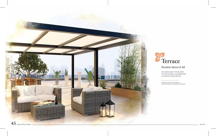 Living Room, ganga-kashi-residences 3.5 Bedroom 1620 Sq.Ft. Builder Floor In Sector 89 Gurgaon 10545104