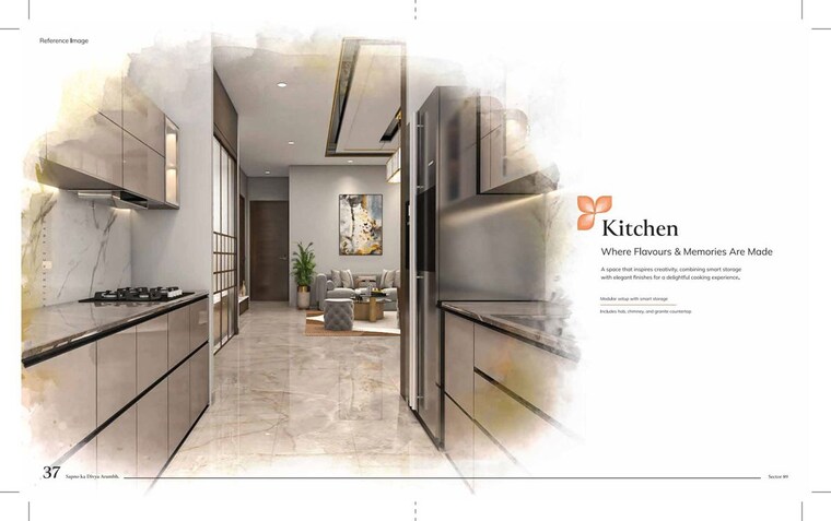 Living Room, ganga-kashi-residences 3.5 Bedroom 1620 Sq.Ft. Builder Floor In Sector 89 Gurgaon 10545104