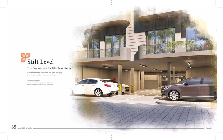  Parking, ganga-kashi-residences 3.5 Bedroom 1620 Sq.Ft. Builder Floor In Sector 89 Gurgaon 10545104