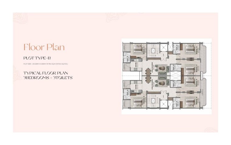 Floor Plan, ganga-green-valley 3 Bedroom 1450 Sq.Ft. Builder Floor In Sector 78 Gurgaon 10545207