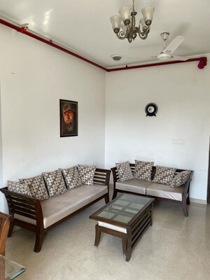 Living Room in 2 BHK Apartment at Omkar Ananta, Goregaon East – for Rent