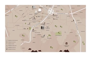 3.5 BHK Builder Floor – Map Location View at Ganga Green Valley, Sector 78 - for Sale
