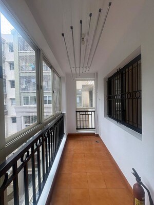 Balcony in 3 BHK Apartment at Renaissance Park 2, Malleswaram – for Rent