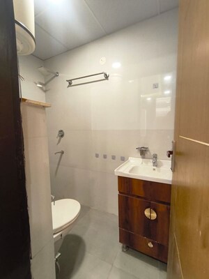 Bathroom in 2 BHK Builder Floor at Chattarpur – for Rent
