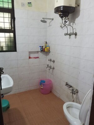 Bathroom in 2 BHK Builder Floor at Sushant Lok I – for Rent