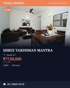 3 BHK Apartment For Sale in Shree Vardhman Mantra, Sector 67