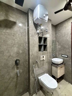 Bathroom in 2 BHK Builder Floor at Chattarpur – for Rent