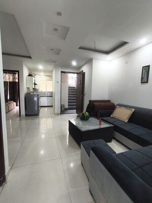 Living Room in 3 BHK Builder Floor at Motia Blue Ridge, Dhakoli – for Sale