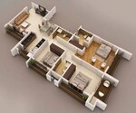 3 BHK + Prayer Room 1250 Sq.Ft. Apartment in Prestige Park Grove