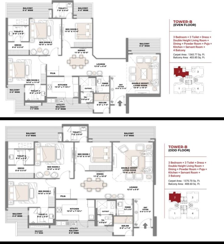 Floor Plan, shree-vardhman-ambrosia 4 Bedroom 2870 Sq.Ft. Apartment In Sector 70 Gurgaon 10545378