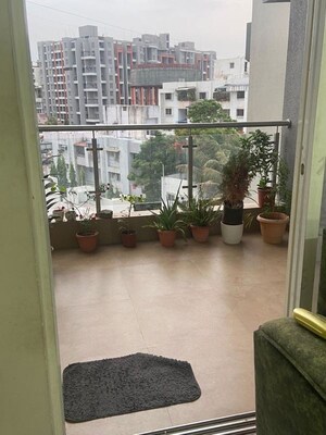 Balcony in 3 BHK Apartment at Agarwal The West Wing, Baner – for Rent
