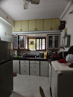 Kitchen in 1 BHK Apartment at Sarthak CHS Goregaon, Goregaon East – for Rent
