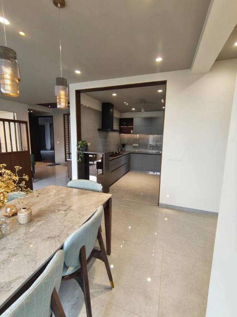 Dining area, shivalik-the-skygaze 4 Bedroom 1600 Sq.Ft. Apartment In Sevasi Vadodara 10442268