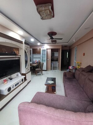 Living Room in 3 BHK Apartment at Wadhwa Elite Solitaire, Kolshet Road – for Sale