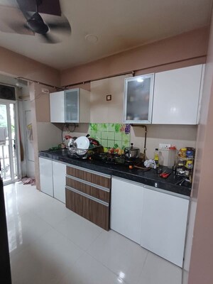 Kitchen in 3 BHK Apartment at Wadhwa Elite Solitaire, Kolshet Road – for Sale