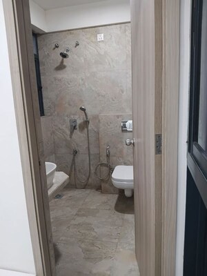 Bathroom in 2 BHK Apartment at Prescon Midtown Bay, Mahim West – for Rent