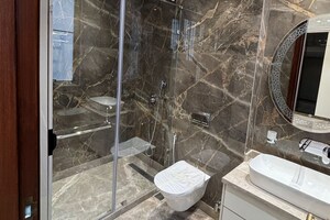Bathroom in 4 BHK Builder Floor at Defence Colony – for Rent