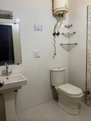 Bathroom in 3 BHK Builder Floor at Indrapuram – for Rent