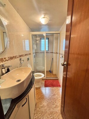 Bathroom in 3 BHK Apartment at Carter Apartments, Bandra West – for Rent