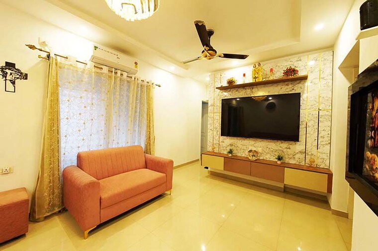 Living Room, undri 2 Bedroom 681 Sq.Ft. Apartment In Undri Pune 10548019