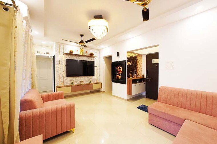 Living Room, undri 2 Bedroom 681 Sq.Ft. Apartment In Undri Pune 10548019