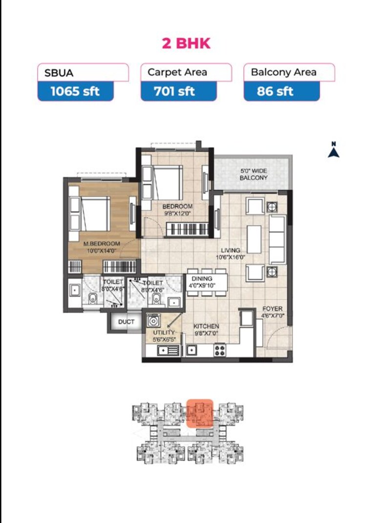 Floor Plan, sarjapur 3 Bedroom 1190 Sq.Ft. Apartment In Sarjapur Bangalore 10181817