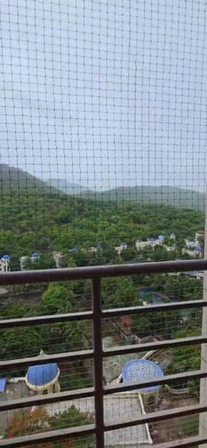 Balcony in 2.5 BHK Apartment at T Bhimjyani Neelkanth Woods, Manpada – for Rent