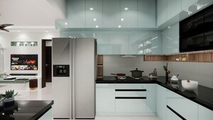 Kitchen in 3 BHK Apartment at Prestige Pine Wood, Koramangala – for Sale