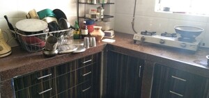 Kitchen in 3 BHK Apartment at Gananjay Society, Kothrud – for Rent