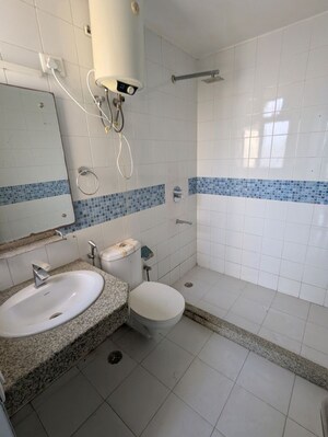 Bathroom in 3 BHK Apartment at Unitech Uniworld Gardens 2, Sector 47 – for Rent