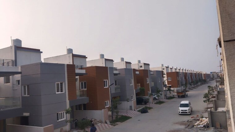 Exterior View, praneeth-pranav-knightwoods 3 Bedroom 1800 Sq.Ft. Villa In Beeramguda Hyderabad 10548383