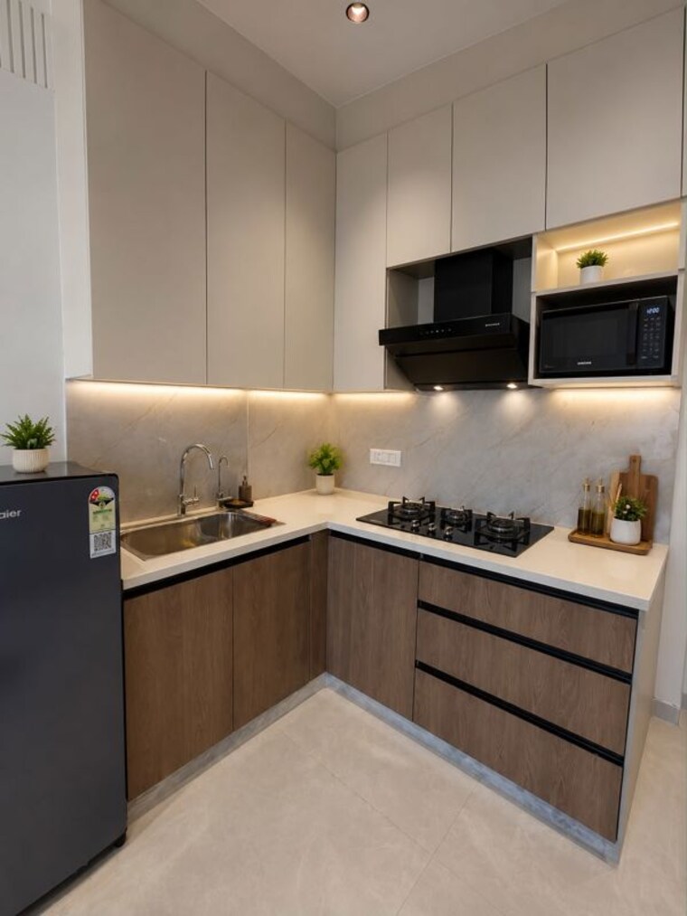 Kitchen, sector 52 1 RK 1000 Sq.Ft. Builder Floor In Sector 52 Gurgaon 10548395
