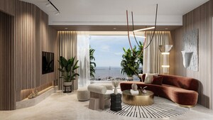 Living Room in 3.5 BHK Apartment at Eon One, Prabhadevi – for Sale